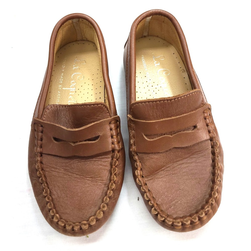 La Coqueta Boys Loafers Sz US 11 UK 10 EU 28 leather Slip on